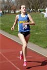 Lydia Turner (Birtley) beaking 10 minutes in the 3000 metres at the North of England, Div. 4E, Whitley Bay.